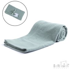 CBP60-SG: Sage Deluxe Personalisation Cellular Cotton Roll Blanket